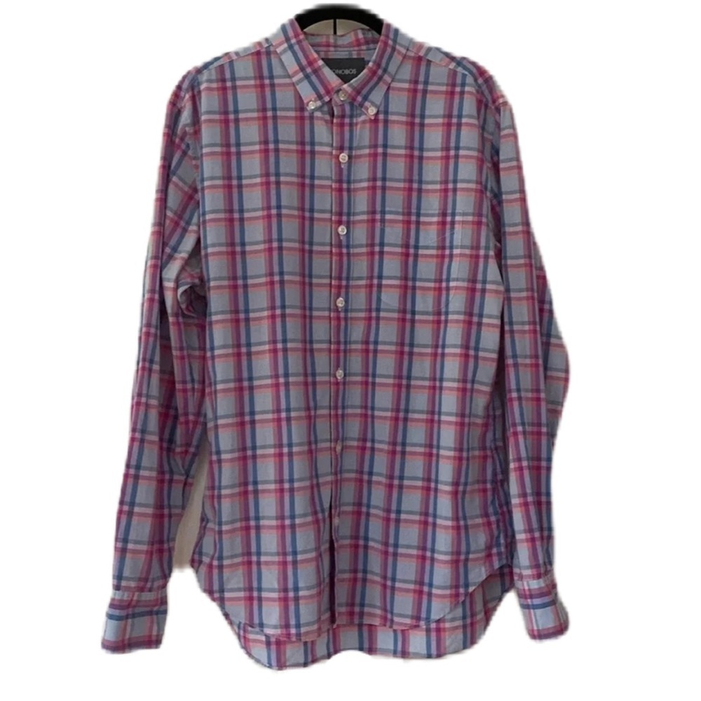 Bonobos Colorful Plaid Slim Fit Button Up Shirt Size Medium